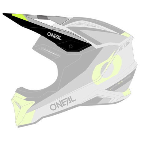 Visor 1SRS Youth Helm STREAM black/neon yellow