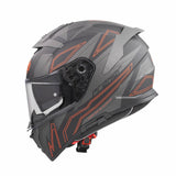 Integralhelm Devil EL 93 BM - grau-schwarz-rot
