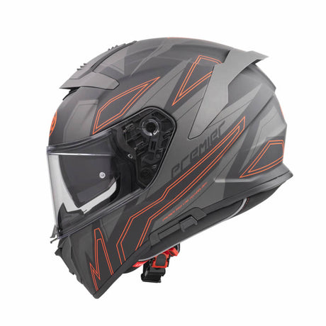 Integralhelm Devil EL 93 BM - grau-schwarz-rot