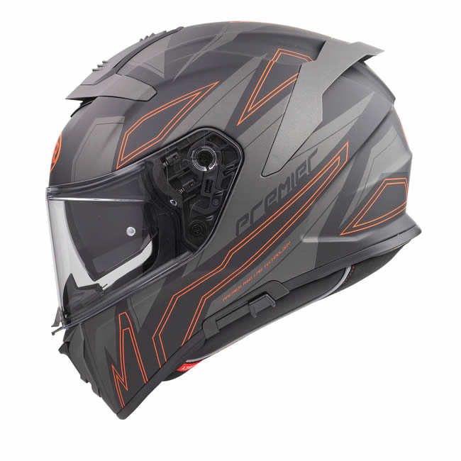 Integralhelm Devil EL 93 BM - grau-schwarz-rot v2
