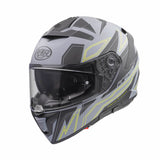 Integralhelm Devil EL Y Grey BM - grau-schwarz-gelb