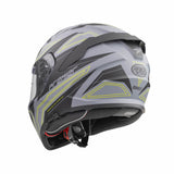 Integralhelm Devil EL Y Grey BM - grau-schwarz-gelb