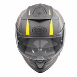 Integralhelm Devil GT Y BM - grau-gelb