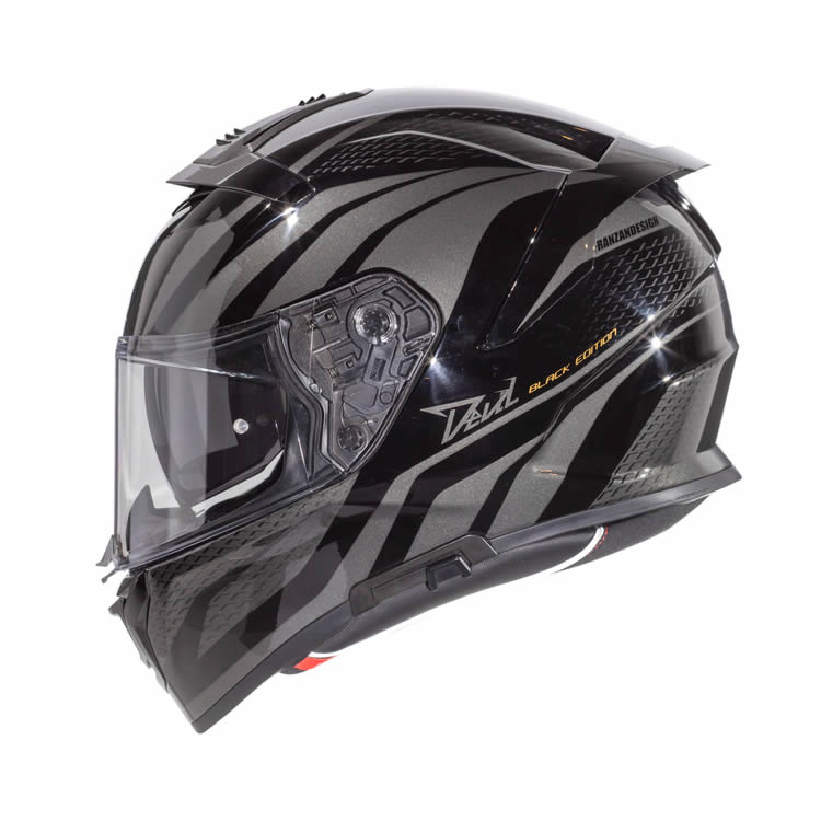 Integralhelm Devil PR 9 BE - grau-schwarz