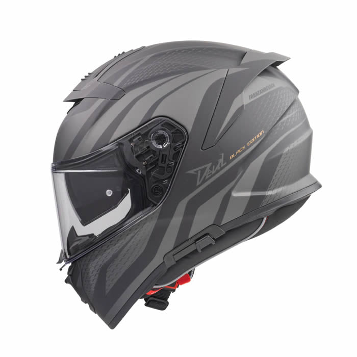 Integralhelm Devil PR 9 BM BE - grau-schwarz