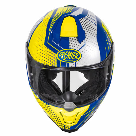 Integralhelm Hyper BP 12 - blau-gelb-weiss