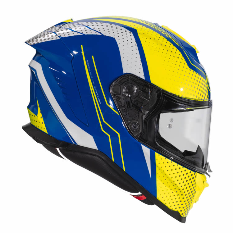 Integralhelm Hyper BP 12 - blau-gelb-weiss
