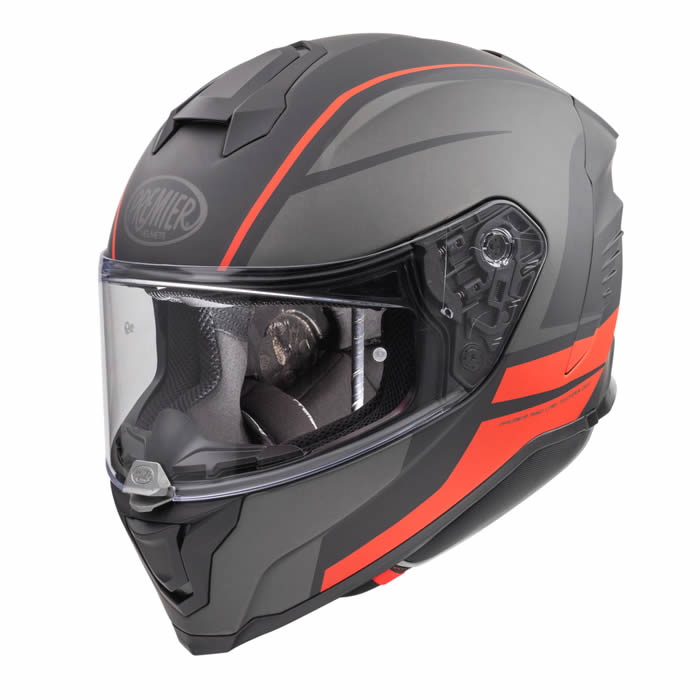 Integralhelm Hyper DE 17 BM - grau-schwarz-rot