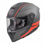 Integralhelm Hyper DE 17 BM - grau-schwarz-rot