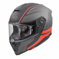 Integralhelm Hyper DE 17 BM - grau-schwarz-rot