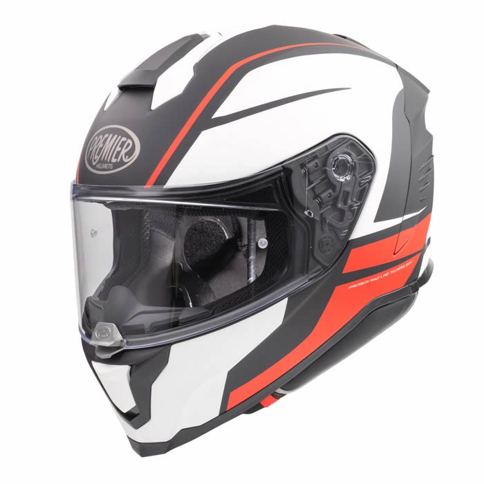 Integralhelm Hyper DE 92 BM - weiss-schwarz-rot