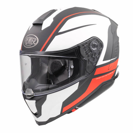 Integralhelm Hyper DE 92 BM - weiss-schwarz-rot