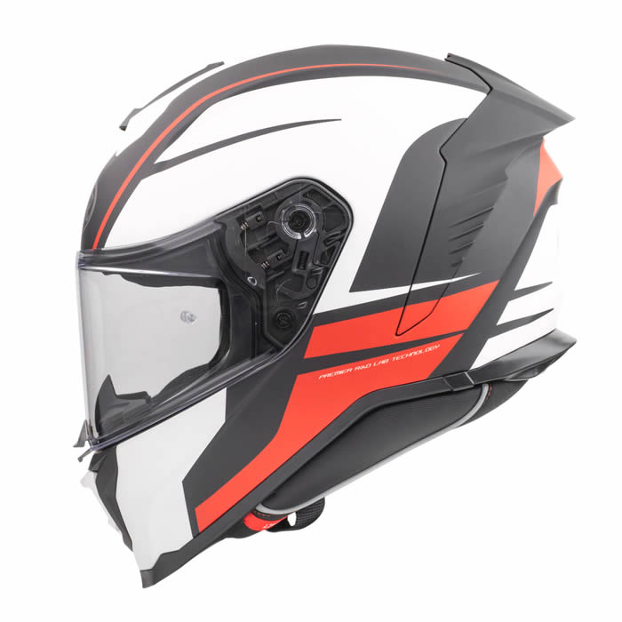 Integralhelm Hyper DE 92 BM - weiss-schwarz-rot