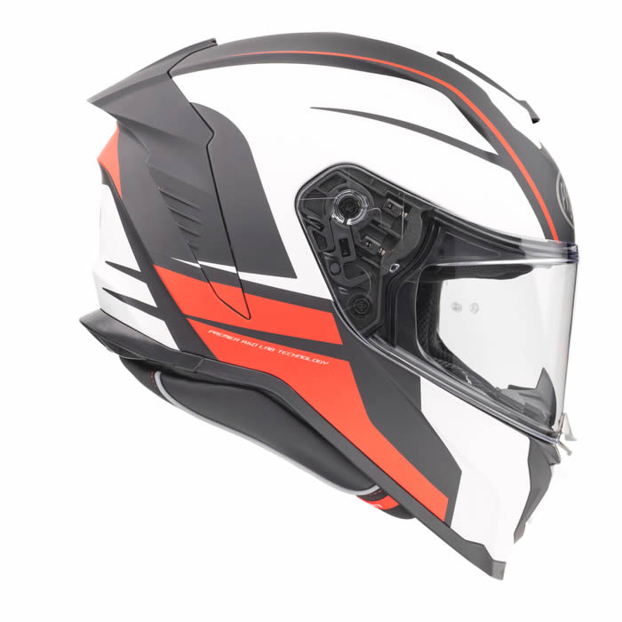 Integralhelm Hyper DE 92 BM - weiss-schwarz-rot