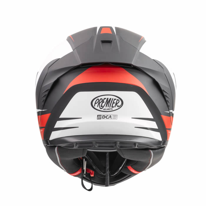 Integralhelm Hyper DE 92 BM - weiss-schwarz-rot