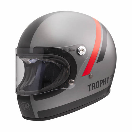 Integralhelm Trophy DO 17 BM - schwarz-grau-rot