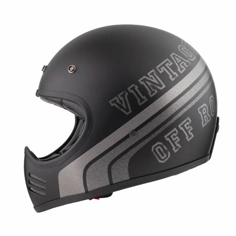 Integralhelm Vintage MX BTR 9BM - grau matt