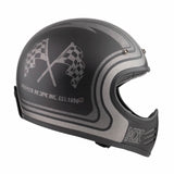 Integralhelm Vintage MX BTR 9BM - grau matt