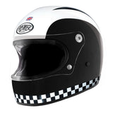 Integralhelm Vintage Trophy Retro schwarz-weiss