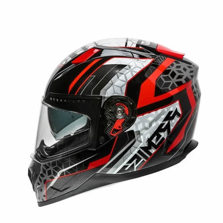 Integralhelm Vyrus EM 92 - schwarz-weiss-rot