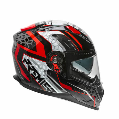 Integralhelm Vyrus EM 92 - schwarz-weiss-rot