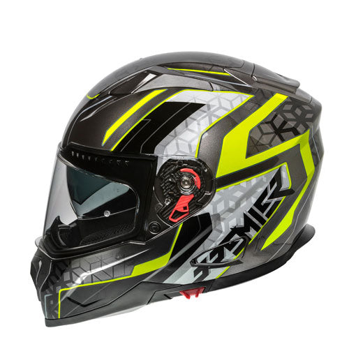 Integralhelm Vyrus EM Y17 - silber-fluo gelb-weiss