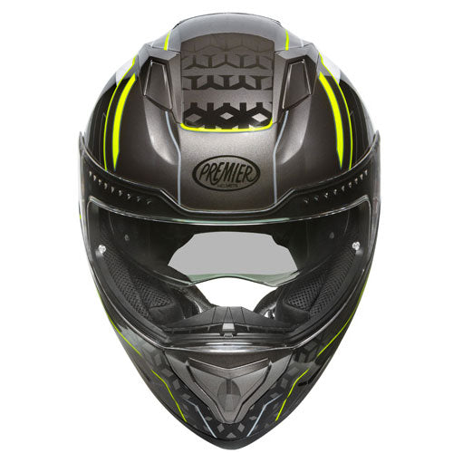 Integralhelm Vyrus EM Y17 - silber-fluo gelb-weiss