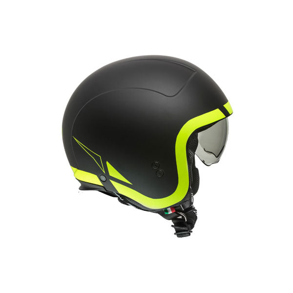 Jethelm Rocker LN Y9BM - matt schwarz-fluo gelb