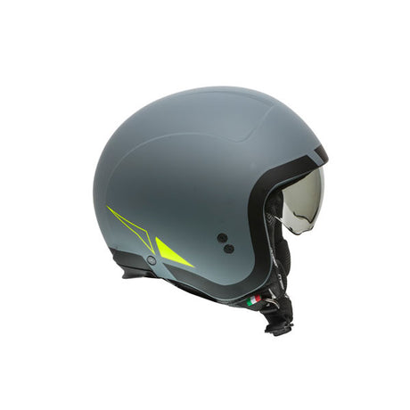 Jethelm Rocker LN Y GREY BM - matt grau-schwarz-fluo gelb