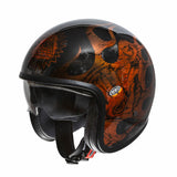 Jethelm Vintage BD - orange-schwarz