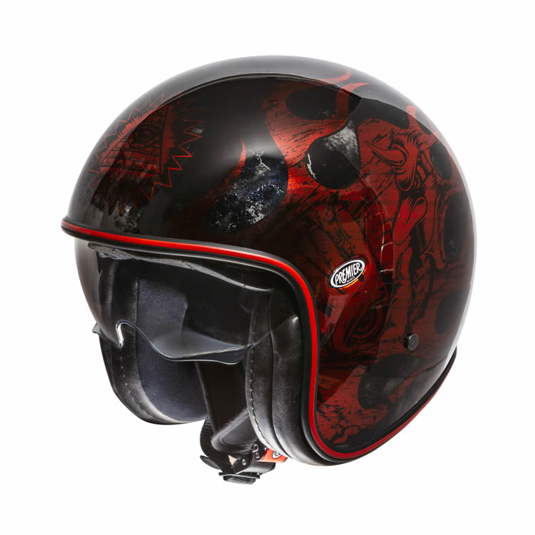 Jethelm Vintage BD - rot-schwarz