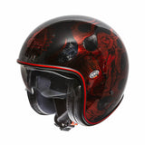 Jethelm Vintage BD - rot-schwarz