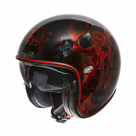 Jethelm Vintage BD - rot-schwarz
