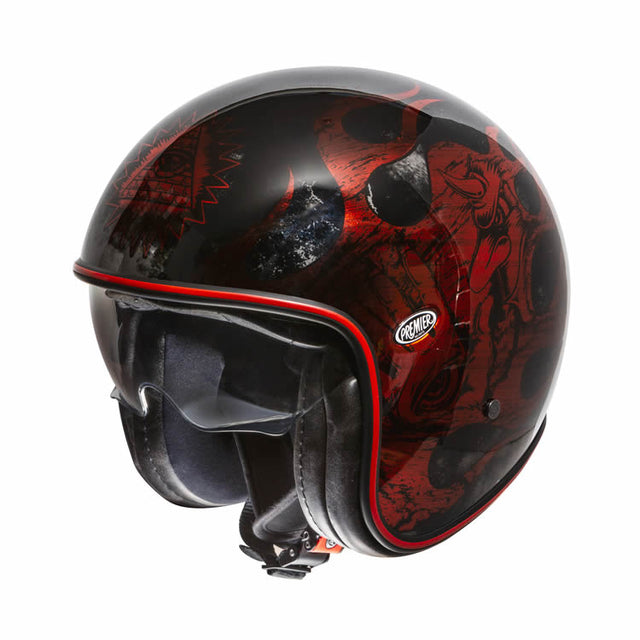 Jethelm Vintage BD - rot-schwarz