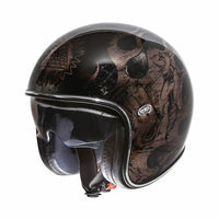 Jethelm Vintage BD - schwarz-chrom