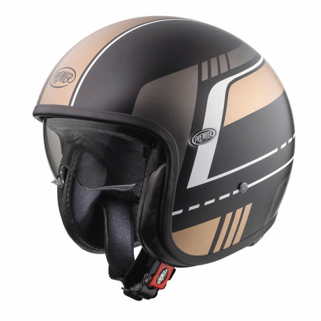 Jethelm Vintage BL 19 BM - schwarz matt-gold