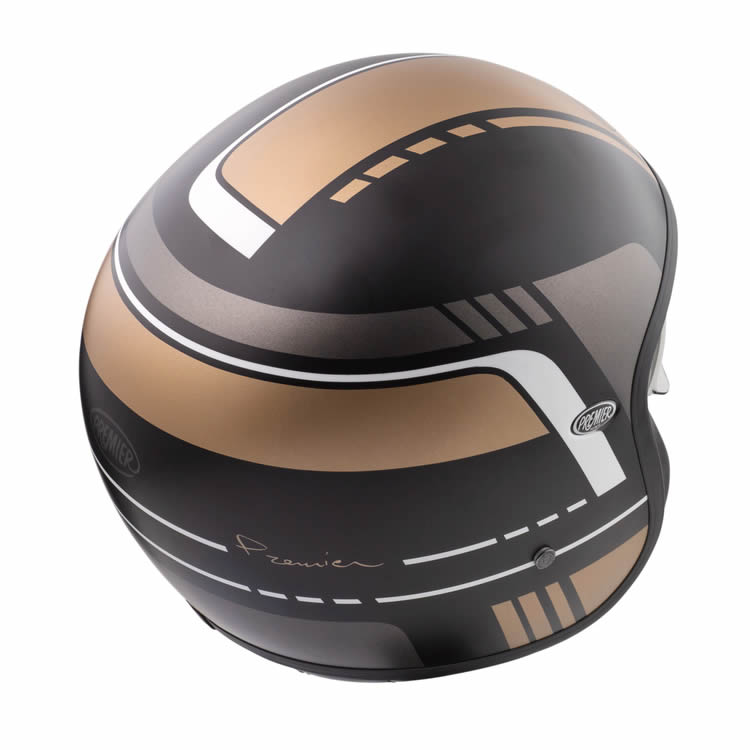 Jethelm Vintage BL 19 BM - schwarz matt-gold