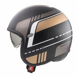 Jethelm Vintage BL 19 BM - schwarz matt-gold