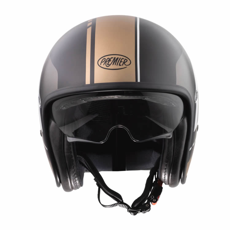 Jethelm Vintage BL 19 BM - schwarz matt-gold
