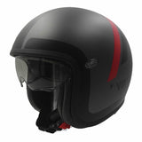 Jethelm Vintage DO 17 BM - grau matt-schwarz-rot