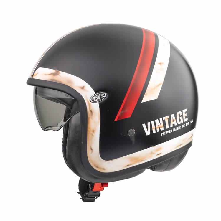 Jethelm Vintage DO 92 BM O.S. - schwarz-beige-rot