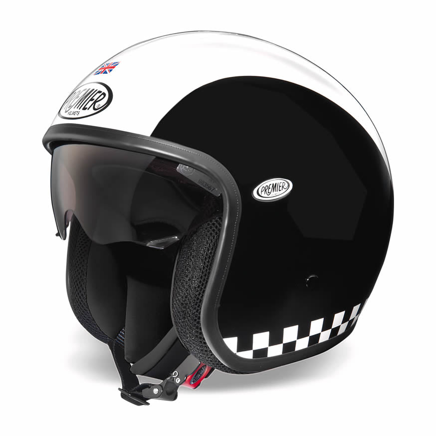 Jethelm Vintage RETRO Retro - schwarz-weiss