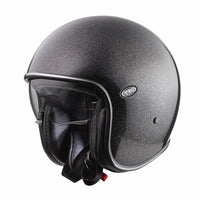 Jethelm Vintage U9 Glitter - schwarz metallic