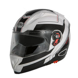 Klapphelm Delta RG RG2 - weiss-schwarz-rot