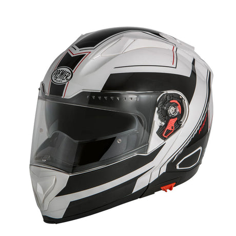 Klapphelm Delta RG RG2 - weiss-schwarz-rot
