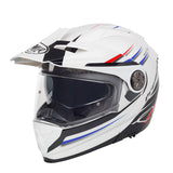 Klapphelm Xtrail MO1 - weiss-schwarz-blau-rot