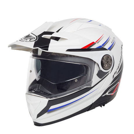Klapphelm Xtrail MO1 - weiss-schwarz-blau-rot
