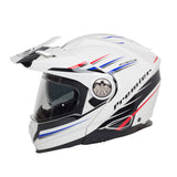 Klapphelm Xtrail MO1 - weiss-schwarz-blau-rot