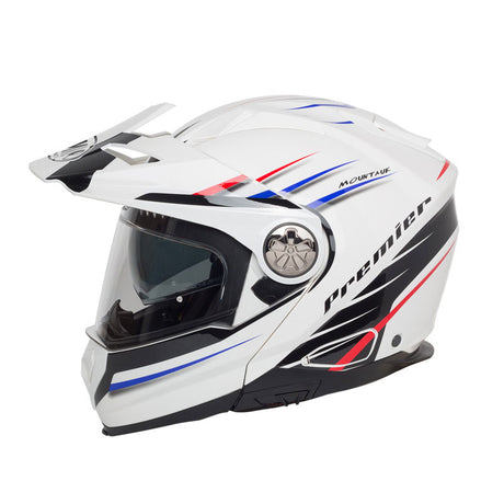 Klapphelm Xtrail MO1 - weiss-schwarz-blau-rot