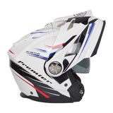 Klapphelm Xtrail MO1 - weiss-schwarz-blau-rot